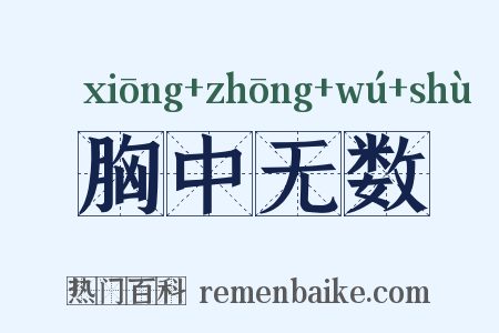 胸中无数是什么意思的图片